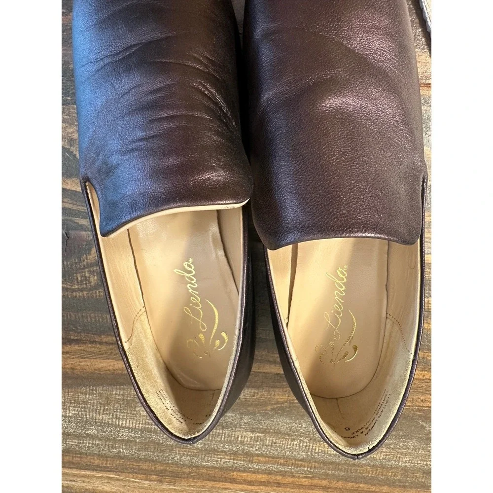 Liendo by Seychelles Anthropologie Bronze Leather Loafer Woman Sz‎ 6 Dress Shoe